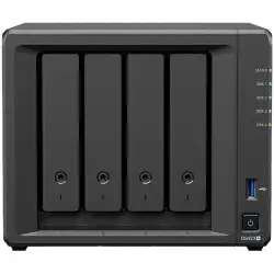 Synology DS423+, Tower, 4-Bays 3.5'' SATA HDD/SSD, 2 x M.2 2280 NVMe SSD, CPU Intel Celeron J4125 4-core (4-thread) 2.0 GHz, max. boost up to 2.7 GHz, 2 GB DDR4 ECC SODIMM, 2 x 1GbE RJ-45, 2 X USB 3.2, 1.51 kg, 3y