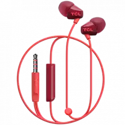 TCL In-ear Wired Headset ,Frequency of response: 10-22K, Sensitivity: 105 dB, Driver Size: 8.6mm, Impedence: 16 Ohm, Acoustic system: closed, Max power input: 20mW, Connectivity type: 3.5mm jack, Color Sunset Orange