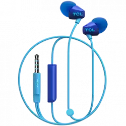 TCL In-ear Wired Headset ,Frequency of response: 10-22K, Sensitivity: 105 dB, Driver Size: 8.6mm, Impedence: 16 Ohm, Acoustic system: closed, Max power input: 20mW, Connectivity type: 3.5mm jack, Color Ocean Blue