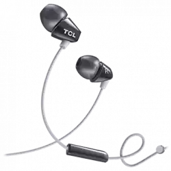 TCL In-ear Wired Headset ,Frequency of response: 10-22K, Sensitivity: 105 dB, Driver Size: 8.6mm, Impedence: 16 Ohm, Acoustic system: closed, Max power input: 20mW, Connectivity type: 3.5mm jack, Color Phantom Black