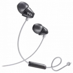 TCL In-ear Wired Headset ,Frequency of response: 10-22K, Sensitivity: 105 dB, Driver Size: 8.6mm, Impedence: 16 Ohm, Acoustic system: closed, Max power input: 20mW, Connectivity type: 3.5mm jack, Color Phantom Black