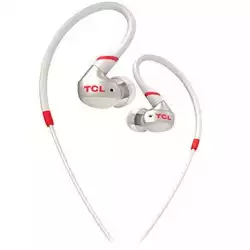 TCL In-ear Wired Sport Headset, IPX4, Frequency of response: 10-22K, Sensitivity: 100 dB, Driver Size: 8.6mm, Impedence: 16 Ohm, Acoustic system: closed, Max power input: 20mW, Connectivity type: 3.5mm jack, Color Crimson White