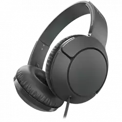 TCL On-Ear Wired Headset, Strong BASS, flat fold, Frequency of response: 10-22K, Sensitivity: 102 dB, Driver Size: 32mm, Impedence: 32 Ohm, Acoustic system: closed, Max power input: 30mW, Connectivity type: 3.5mm jack, Color Shadow Black