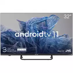 Телевизор KIVI 32', FHD, Android TV 11, Black, 1920x1080, 60 Hz, Sound by JVC, 2x8W, 27 kWh/1000h , BT5.1, HDMI ports 3, 24 months