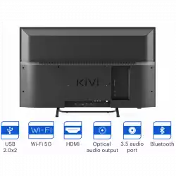 Телевизор KIVI 32', FHD, Android TV 11, Black, 1920x1080, 60 Hz, Sound by JVC, 2x8W, 27 kWh/1000h , BT5.1, HDMI ports 3, 24 months