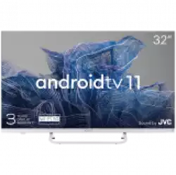 Телевизор KIVI 32', FHD, Android TV 11, White, 1920x1080, 60 Hz, Sound by JVC, 2x8W, 27 kWh/1000h , BT5.1, HDMI ports 3, 24 months