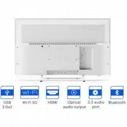 Телевизор KIVI 32', FHD, Android TV 11, White, 1920x1080, 60 Hz, Sound by JVC, 2x8W, 27 kWh/1000h , BT5.1, HDMI ports 3, 24 months