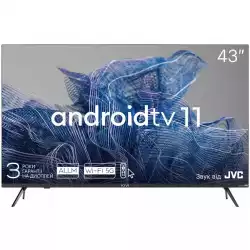 Телевизор KIVI 43', UHD, Android TV 11, Black, 3840x2160, 60 Hz, Sound by JVC, 2x12W, 53 kWh/1000h , BT5.1, HDMI ports 4, 24 months