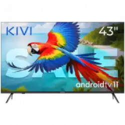 Телевизор KIVI 43', UHD, Android TV 11, Black, 3840x2160, 60 Hz, Sound 2x12W, 53 kWh/1000h , BT5.1, HDMI ports 4, 24 months