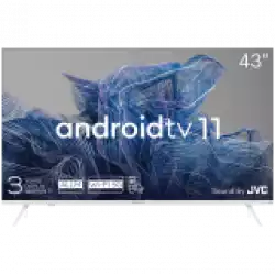 Телевизор KIVI 43', UHD, Android TV 11, White, 3840x2160, 60 Hz, Sound by JVC, 2x12W, 53 kWh/1000h , BT5.1, HDMI ports 4, 24 months