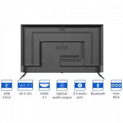 Телевизор KIVI 43', UHD, Google Android TV, Black, 3840x2160, 60 Hz, , 2x10W, 53 kWh/1000h , BT5, HDMI ports 4, 24 months