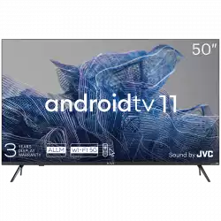 Телевизор KIVI 50', UHD, Android TV 11, Black, 3840x2160, 60 Hz, Sound by JVC, 2x12W, 70 kWh/1000h , BT5.1, HDMI ports 4, 24 months