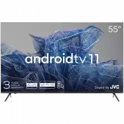 Телевизор KIVI 55', UHD, Android TV 11, Black, 3840x2160, 60 Hz, Sound by JVC, 2x12W, 83 kWh/1000h , BT5.1, HDMI ports 4, 24 months