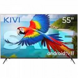 Телевизор KIVI 55', UHD, Android TV 11, Black, 3840x2160, 60 Hz, Sound 2x12W, 83 kWh/1000h , BT5.1, HDMI ports 4, 24 months