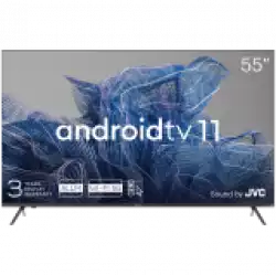 Телевизор KIVI 55', UHD, Android TV 11, Black, 3840x2160, 60 Hz, Sound by JVC, 2x12W, 83 kWh/1000h , BT5.1, HDMI ports 4, 24 months