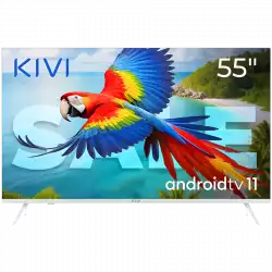 Телевизор KIVI 55', UHD, Android TV 11, White, 3840x2160, 60 Hz, Sound 2x12W, 83 kWh/1000h , BT5.1, HDMI ports 4, 24 months