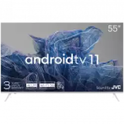 Телевизор KIVI 55', UHD, Android TV 11, White, 3840x2160, 60 Hz, Sound by JVC, 2x12W, 83 kWh/1000h , BT5.1, HDMI ports 4, 24 months