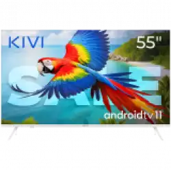 Телевизор KIVI 55', UHD, Android TV 11, White, 3840x2160, 60 Hz, Sound 2x12W, 83 kWh/1000h , BT5.1, HDMI ports 4, 24 months