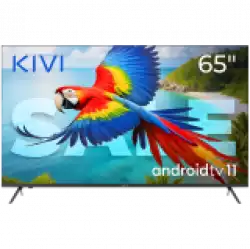Телевизор KIVI 65', UHD, Android TV 11, Black, 3840x2160, 60 Hz, Sound 2x12W, 111 kWh/1000h, BT5, HDMI ports 4, 24 months