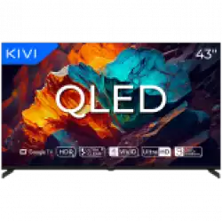 Телевизор TV KIVI 43U720QB 43'' QLED 4K Google TV, Dolby Audio, Max Vivid, HDMI 2.1