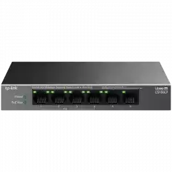 TP-Link LS106LP 6-Port 10/100 Mbps Desktop Switch with 4-Port PoE, 4× 10/100 Mbps PoE Ports, 2× 10/100 Mbps Non-PoE Ports, 802.3af, 41 W PoE Power, Desktop Steel Case, Extend Mode for 250m PoE Transmitting, PoE Auto Recovery, Plug and Play