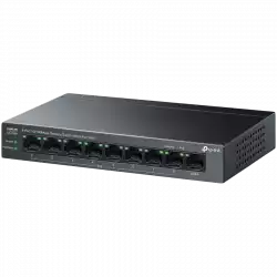 TP-Link LS109P 9-Port 10/100 Mbps Desktop Switch with 8-Port PoE+, 8× 10/100 Mbps PoE+ Ports, 1× 10/100 Mbps Non-PoE Port, 802.3at/af, 63 W PoE Power, Desktop Steel Case, Extend Mode for 250m PoE Transmitting, Isolation Mode, PoE Auto Recovery