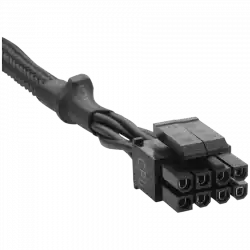 Type 4 Sleeved black 8-pin (4+4) ATX12V/EPS12V Cable, compatible with all CORSAIR type 4 pin out PSU                          