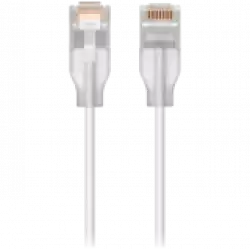 Ubiquiti UACC-Cable-Patch-EL-0.3M-W Nano-thin patch cable with 2.5 GbE support designed to show Etherlighting effects                          