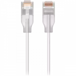 Ubiquiti UACC-Cable-Patch-EL-1M-W Nano-thin patch cable with 2.5 GbE support designed to show Etherlighting effects
