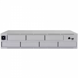 Ubiquiti UNAS-Pro-EU 2U rack-mount NAS with (7) 2.5/3.5" drive bays and 10 Gbps performance designed for large-scale file storage and sharing, (7) 2.5/3.5" HDD / SSD support, 10G SFP+ uplink and (1) GbE RJ45 port                          
