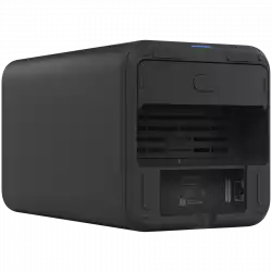 Ubiquiti UniFi UNAS-2-B-EU Network Attached Storage with (2) 3.5inch HDD bays, 2.5 GbE networking, USB-C connectivity, and an included PoE++ adapter, all in a compact footprint, black