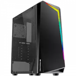 Xigmatek Vortex EN46171, ATX/M-ATX/Mini ITX, USB3.0x1+USB2.0x2, Rainbow LED Front Panel, Left Tempered Glass, Rear SYNC XCR120 Fan