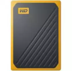 WD 500GB My Passport Go - Portable SSD, up to 400MB/s, 2-meter drop protection - Black w/ Amber trim