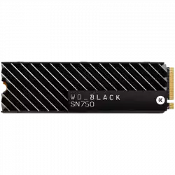WD SSD BLACK SN750 1Tb M.2 2280 NVMe Read/Write: 3470 / 3000 MB/s, 515k/560k IOPS, TBW 600TB Heatsink