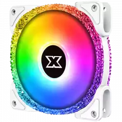 Windpower 964 RGB Arctic EN47604, White Top Fin, 92mm White RGB PWM Fan, Single Rainbow LED Mode, Reinforced Plastic Backplate