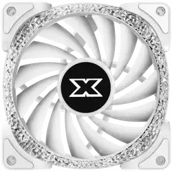 Windpower 964 RGB Arctic EN47604, White Top Fin, 92mm White RGB PWM Fan, Single Rainbow LED Mode, Reinforced Plastic Backplate