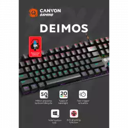 CANYON keyboard Deimos GK-4 Rainbow US Wired Black