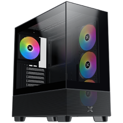 Xigmatek Endorphin Air V2 EN41822 Black, E-ATX/ATX/M-ATX/MINI ITX, USB3.0 X2, TYPE C X1, HD AUDIO, Mesh PSU Shroud, 2PCS Seamless TG, 4PCS S20A&Galaxy II Box & Remote