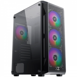 Xigmatek Gaming X EN46621, ATX/M-ATX/Mini ITX, USB3.0x1+USB2.0x2, Metal FP & Left TG, 4PCS X24F Fixed RGB Fan