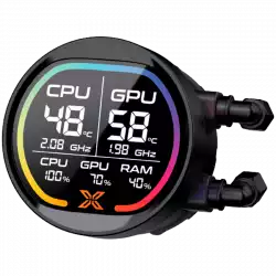 Xigmatek LK Pro 360 Digital (BK AIO,Digital LCD Pump & 360mm PWM Fan,Mini ARGB Controller,Intel & AMD & 20xx)