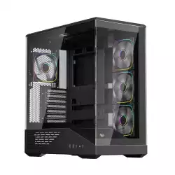 1stPlayer кутия Case ATX - GM7 Black - 4 x 120 mm A-RGB fans included, USB-C