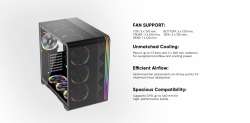 1stPlayer кутия Case ATX - VT7-BK - USB-C, Mesh, A-RGB