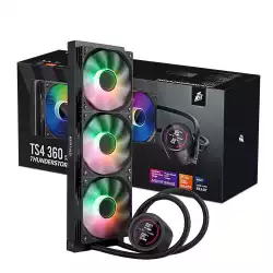 1stPlayer водно охлаждане Water Cooling 360mm - Thunderstorm TS4 360 Black - Digital Display, aRGB