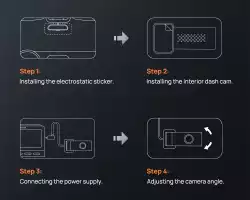 70mai Добавка за видеорегистратор Interior Dash Cam FC02 - for A400, A500S, A800S