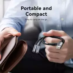 Vention външна звукова карта USB Sound card 2-Port 0.25M Gray - CVHHC