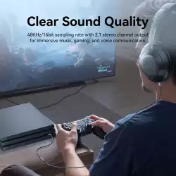 Vention външна звукова карта USB Sound card 1-Port 0.25M Gray - CVFHC