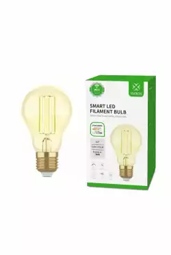 Woox смарт крушка Light - R5137 - WiFi Smart Filament LED Bulb E27, Type A60, Amber, Warm and Cool White, 4.9W/50W, 470 lm