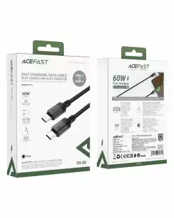 Acefast Кабел USB-C to USB-C Cable 60W Nylon Braided 1.20m  - C9-03 - Black