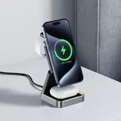 Acefast настолно устройство за безжично зареждане Desktop 3-in-1 Wireless Charging Holder - E20 Black