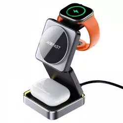 Acefast настолно устройство за безжично зареждане Desktop 3-in-1 Wireless Charging Holder - E20 Black